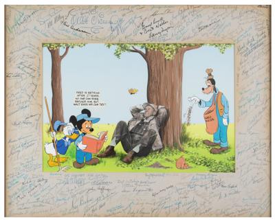 Lot #8038 Walt and Roy Disney Signed Retirement Card, with Over 230 Walt Disney Studios Employees - Image 2