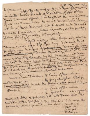 Lot #8003 Horatio Nelson Autograph Letter Draft - Image 2