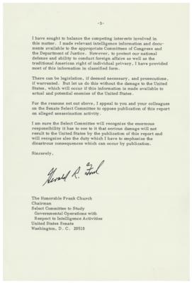 Lot #8013 Gerald Ford Typed Letter Signed as President on Political Assassinations - Image 3