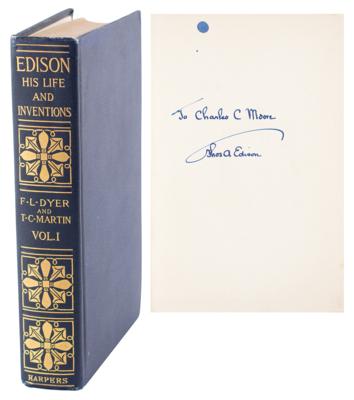 Lot #8032 Thomas Edison Signed Book - Image 1