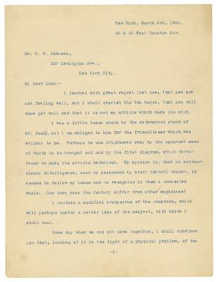 Lot #8026 Nikola Tesla Typed Letter Signed