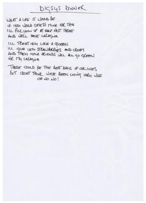 Lot #8051 Oasis: Noel Gallagher Handwritten Lyrics for Definitely Maybe - Image 10