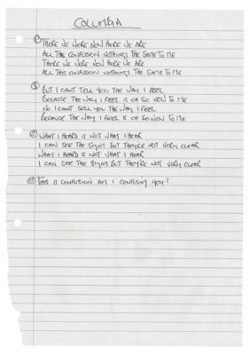 Lot #8051 Oasis: Noel Gallagher Handwritten Lyrics for Definitely Maybe - Image 6
