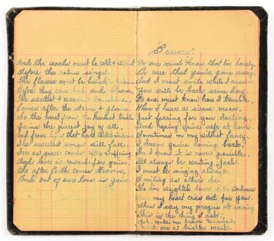 Lot #8043 Bonnie Parker's Handwritten Poem Book - Image 7