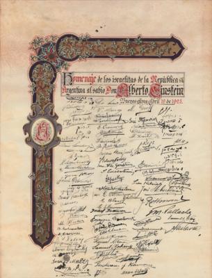 Lot #8021 Albert Einstein's 1925 Argentine Diploma