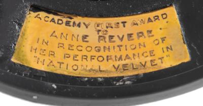 Lot #8041 Award for Best Supporting Actress: Anne Revere for National Velvet (1945) - Image 4