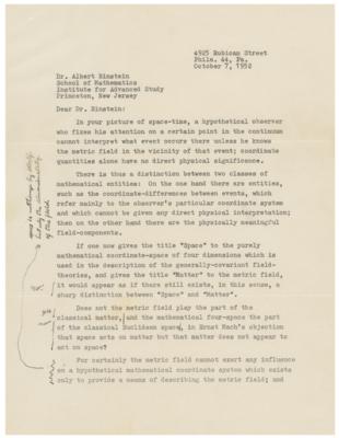 Lot #8018 Albert Einstein Annotated Letter and Typed Letter Signed - Image 3