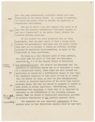 Lot #8018 Albert Einstein Annotated Letter and Typed Letter Signed - Image 4