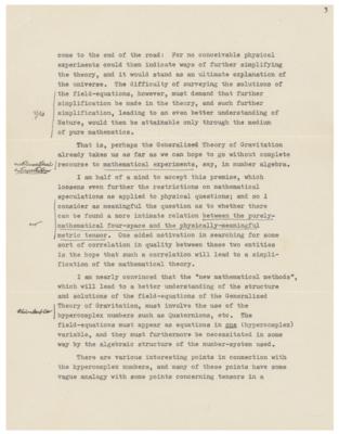 Lot #8018 Albert Einstein Annotated Letter and Typed Letter Signed - Image 5