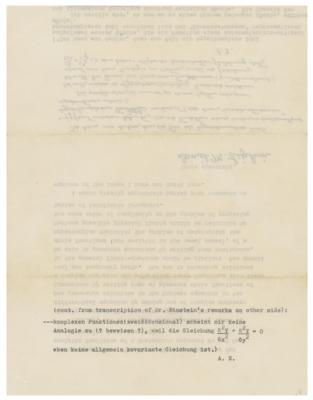 Lot #8018 Albert Einstein Annotated Letter and Typed Letter Signed - Image 8