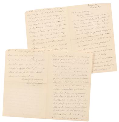 Lot #401 Abner Doubleday: John S. McCalmont Autograph Letter Signed