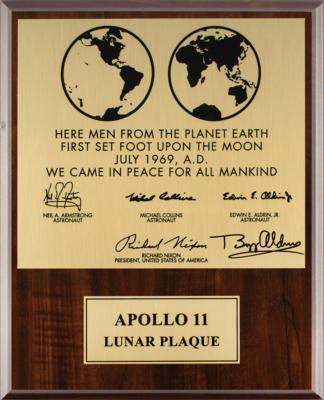 Lot #451 Buzz Aldrin Signed Lunar Plaque