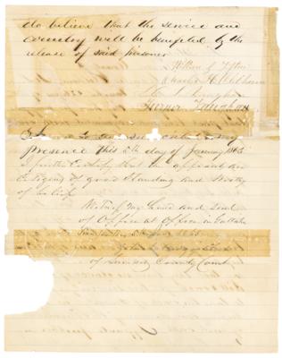 Lot #33 Abraham Lincoln Autograph Endorsement Signed as President - Image 3