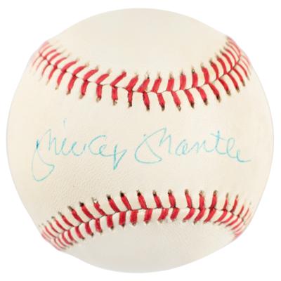 Lot #913 Mickey Mantle Signed Baseball - Image 1