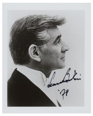 Lot #641 Leonard Bernstein Signed Photograph