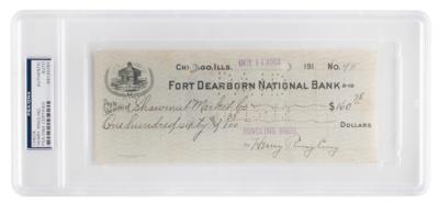Lot #347 Henry Ringling Signed Check