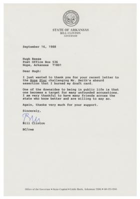 Lot #96 Bill Clinton Typed Letter Signed
