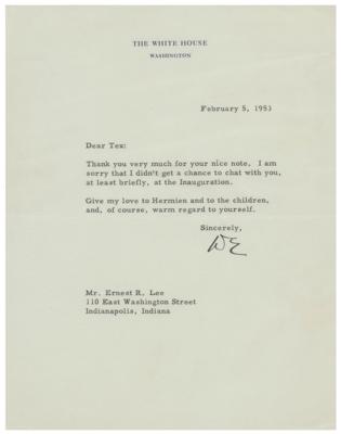 Lot #107 Dwight D. Eisenhower Typed Letter Signed