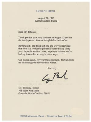 Lot #90 George Bush Typed Letter Signed