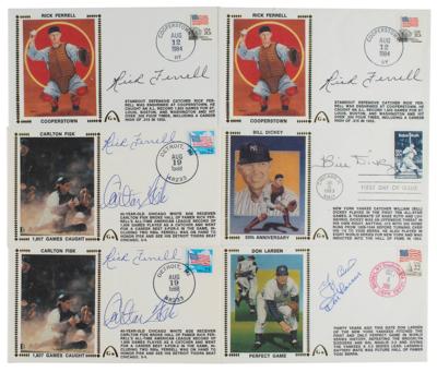 Lot #889 Baseball Hall of Fame Catchers (6) Signed Covers - Image 1