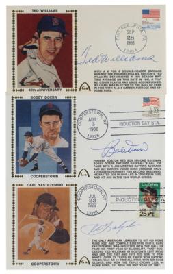 Lot #902 Boston Red Sox Hall of Famers (3) Signed Covers - Image 1