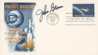 Lot #469 John Glenn Signed 'Launch Day' Cover