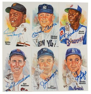 Lot #887 Baseball Hall of Fame Perez-Steele Card Sets with (75) Signed