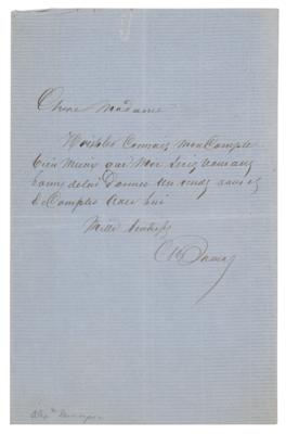 Lot #574 Alexandre Dumas, pere Autograph Letter