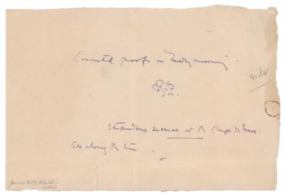 Lot #520 James Abbott McNeill Whistler Autograph Note Signed