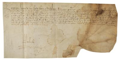 Lot #295 King Henry III Document Signed - Image 1