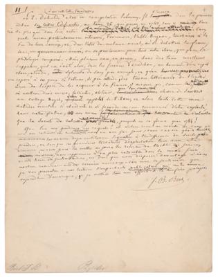 Lot #224 Jean-Baptiste Biot Autograph Manuscript Signed