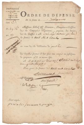 Lot #306 Georges-Louis Leclerc, Comte de Buffon Document Signed