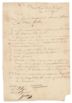 Lot #386 Napoleon Letter Signed