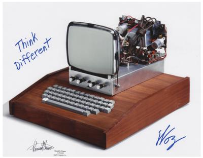 Lot #211 Apple: Wozniak and Wayne Signed Photograph