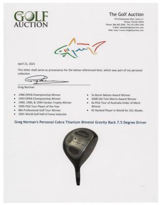 Lot #916 Greg Norman's Personally-Owned and Used Cobra Titanium Driver - Image 3