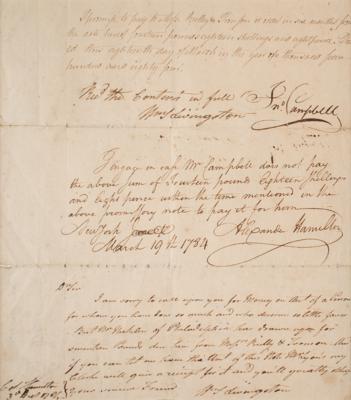 Lot #150 Alexander Hamilton Autograph Document Signed - Image 2