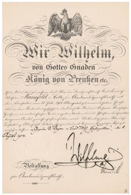 Lot #279 Kaiser Wilhelm II Document Signed