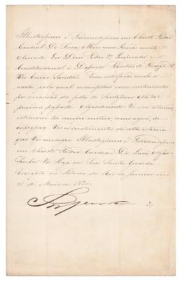 Lot #332 Pedro II of Brazil Document Signed - Image 1