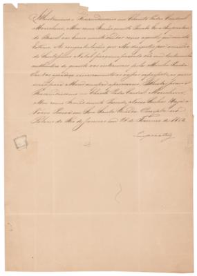 Lot #332 Pedro II of Brazil Document Signed - Image 2