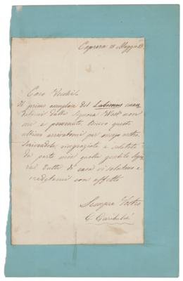 Lot #254 Giuseppe Garibaldi Letter Signed