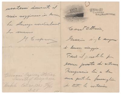 Lot #441 Giovanni Caproni Autograph Letter Signed - Image 1