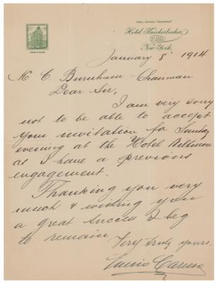 Lot #643 Enrico Caruso Letter Signed