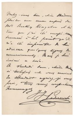 Lot #658 Ignace J. Paderewski Autograph Letter Signed - Image 2