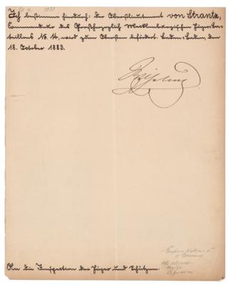 Lot #373 Wilhelm I Document Signed - Image 1