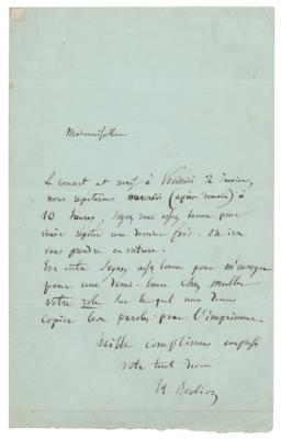 Lot #609 Hector Berlioz Autograph Letter Signed