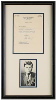 Lot #67 John F. Kennedy Typed Letter Signed