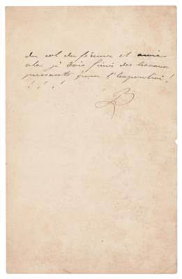 Lot #504 Frederic Auguste Bartholdi Autograph Letter Signed - Image 3