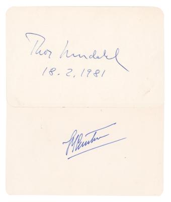 Lot #249 Explorers: Cousteau and Heyerdahl Signatures - Image 1