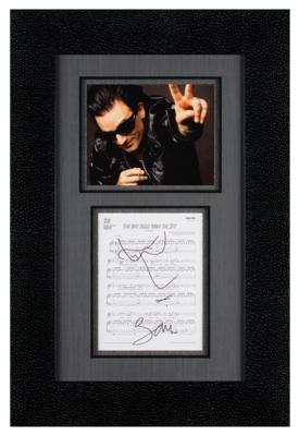 Lot #729 U2: Bono Signed Sheet Music - Image 1