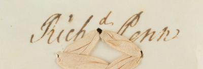 Lot #333 Richard Penn Document Signed - Image 2